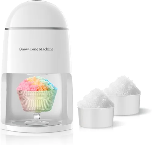 Máquina eléctrica de cono de nieve, máquina de hielo afeitado para el hogar, afeitadora de hielo rápida y esponjosa, regalo ideal para vacaciones