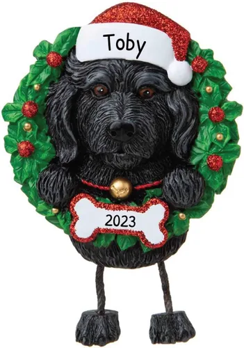 Miniatura 9 de Adornos de Navidad personalizados para perros de Elfos 2024 – Corona Shih Tzu para la primera Navidad de los amantes de los perros