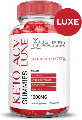 Miniatura 3 de Paquete de 5 gomitas Luxe Keto ACV de fórmula avanzada de 1000 mg Luxe Keto Gummies Vinagre de sidra de manzana formulado con jugo de granada