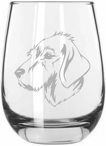 Miniatura 267 de Sakhalin Husky Dog - Copa de vino grabada personalizada de 15.25 onzas sin tallo