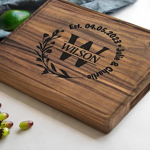 Miniatura 9 de Tabla de cortar personalizada, regalo para parejas para boda, aniversario, inauguración de la casa, compromiso, Navidad, cumpleaños, tablas