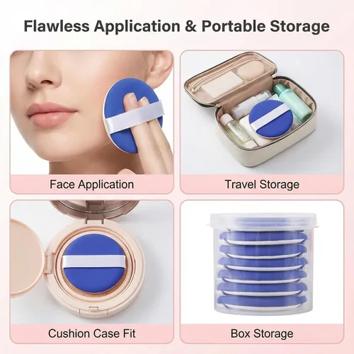 Miniatura 5 de Cojín de aire húmedo y seco de doble uso BB CC crema esponja base de maquillaje licuadora de maquillaje esponja de belleza impecable para cremas
