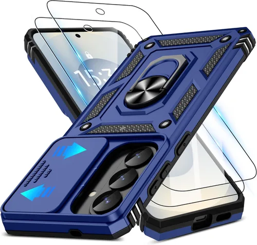 Miniatura 84 de ATUMP Funda para OnePlus Nord N200 5G con protector de pantalla HD con cubierta para cámara deslizante, soporte de anillo de rotación de 360°