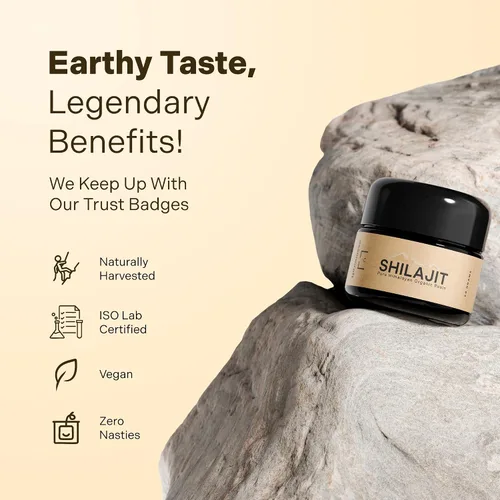Miniatura 5 de Resina de Shilajit Orgánico del Himalaya - Potencia Máxima de 500mg, Shilajit Puro Testado en Laboratorio para Hombres y Mujeres, Ácido Fúlvico