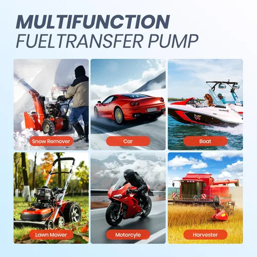 Miniatura 8 de Nitigo Bomba de transferencia de combustible eléctrica con sensor de parada automática, protección contra fugas, batería de litio de 72 pulgadas