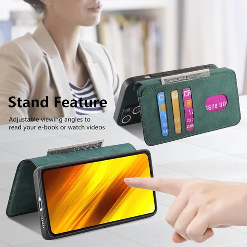 Miniatura 2 de Funda compatible con Redmi Note 12 Pro 5G, compatible con Xiaomi Redmi Note 12 Pro 5G 22101316C, soporte magnético 2 en 1, funda para teléfono, Verde
