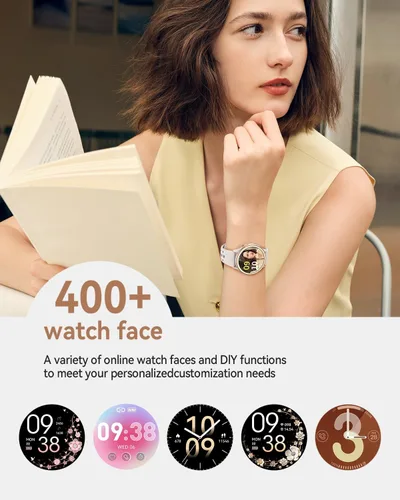 Miniatura 4 de Relojes inteligentes para mujer (respuestahacer llamadas), monitor de actividad de pantalla AMOLED de 1.27 pulgadas con monitor de frecuencia