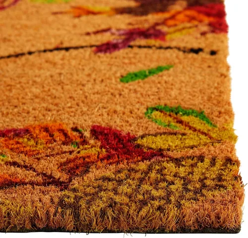 Miniatura 5 de Juvale Tapete de bienvenida de fibra de coco con hojas de otoño, para interiores y exteriores, tapete de pelo bajo que atrapa la suciedad, 36 x 24