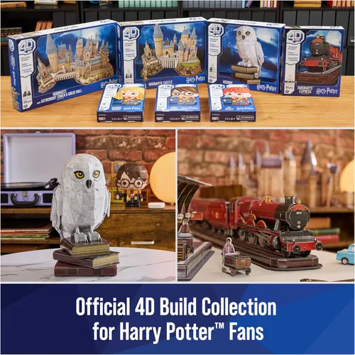 Miniatura 6 de 4D Build, Kit de modelo 3D de Hogwarts Express de Harry Potter, coleccionables de Harry Potter y decoración de escritorio, rompecabezas