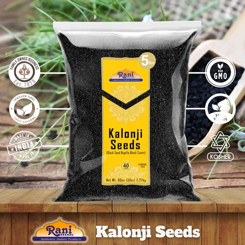 Miniatura 5 de Rani Kalonji (semillas negras, nigella sativa, comino negro) 80 onzas (5 libras) 5.0 lbs a granel ~ Todo natural Apto para gluten Sin OMG