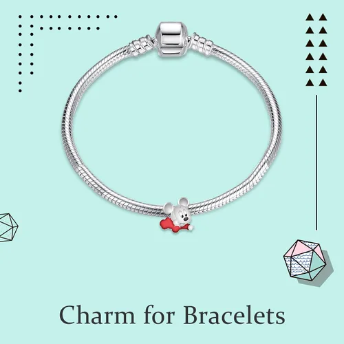 Miniatura 4 de Erizteya Fantástico dije de ratón de dibujos animados para pulseras para mujer, collares, joyería de feliz cumpleaños, día de la madre, regalos