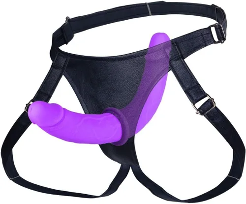 Consolador con correa para mujer, consolador de doble extremo, arnés de correa, consoladores anales grandes, masturbadores manos libres,