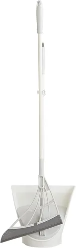 Juego de Escoba y Recogedor Broombi - Escoba y Estropajo de Silicona para Todas las Superficies para Limpieza Interior - Barrido de Vidrio, Polvo,
