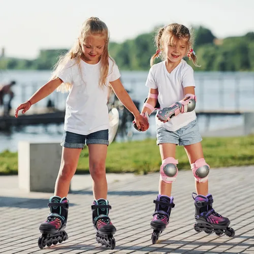 Miniatura 2 de SUPER YOUNGSTER Patines en línea para niñas, niños y niños de 4 a 12 años, patines ajustables con luces para jóvenes y adolescentes de 8 a 12 años