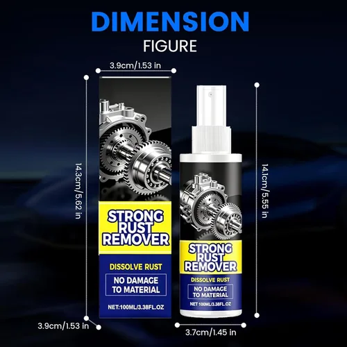 Miniatura 2 de Spray removedor de óxido para metal, removedor de óxido para metal, removedor de manchas de óxido, limpiador de metales resistente para vehículos