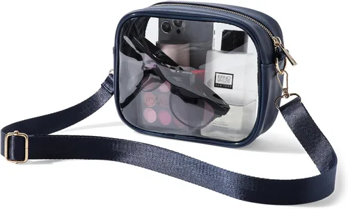 Miniatura 15 de TOBVZOO - Bolsa bandolera transparente aprobada para estadios, conciertos y eventos deportivos, unisex