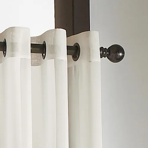 Miniatura 3 de Curtainworks Soho - Cortina de gasa transparente con ojales, 59 x 63 pulgadas, ostra