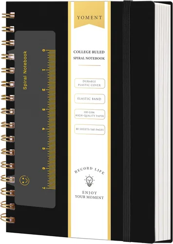 Miniatura 14 de Cuaderno de espiral de cuadrícula de puntos, tamaño A5, 160 páginas, cuaderno de papel grueso, cuaderno de plástico de tapa dura de 5 x 7 pulgadas