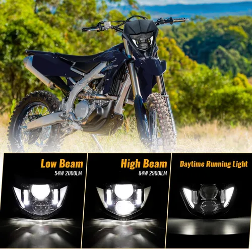 Miniatura 2 de Kit de faro delantero LED para motocicleta con DRL, compatible con 2013-2023 WR250F 400F 426F 450F, WR250 400 426 450 TTR XT MX, la mayoría