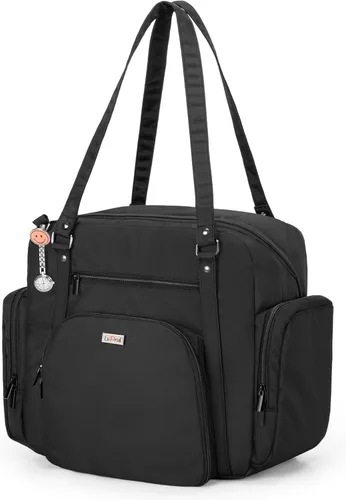 LoDrid Bolsa de mano para enfermera con parte inferior acolchada, bolsa de enfermería para salud en el hogar, bolsa de trabajo de enfermera con