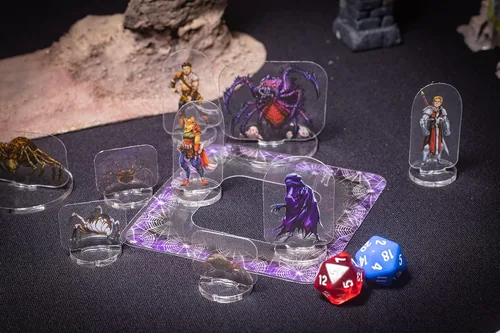 Miniatura 6 de Arcknight Plantillas AOE de efectos de hechizos de mazmorras y dragones, accesorios DND, juego completo de marcadores de área de efecto para D&D 5E