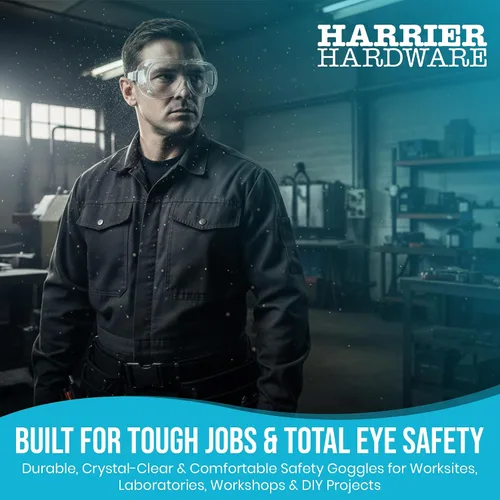 Miniatura 7 de Harrier Hardware Gafas de seguridad para los ojos, gafas ventiladas antivaho resistentes a los arañazos