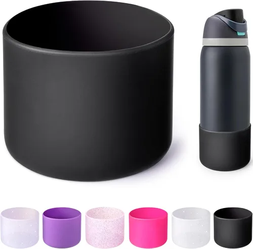 Miniatura 19 de Silicone Boot for Owala Water Bottle 24oz 32oz 40oz, Anti-Slip Protective Sleeve Bottom Bumper Protector for FreeSip, Twist, and Flip Stainless Rosa