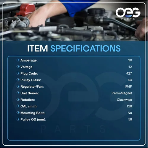 Miniatura 3 de Partes OEG Nuevo Alternador Compatible con Hyundai Elantra 2.0L 2007-2012, Kia Soul 2.0L 2010 2011, Spectra 2.0L 2007-2009, Sportage 2.0L 2007-2010