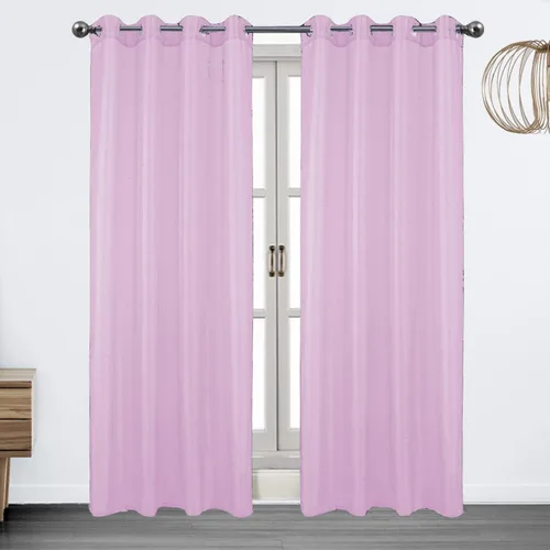 Brook - Cortina transpirable para filtrar la luz, semitransparente, brillante y elegante con ojales para ventana de dormitorio y sala de estar,