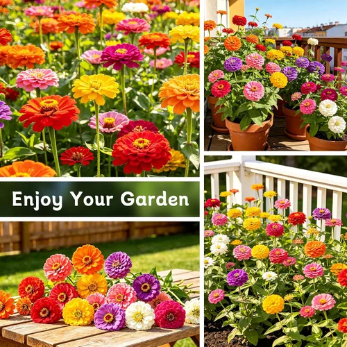 Miniatura 5 de LUOJIBIE Semillas de Zinnia para 2026, más de 6,000 semillas de zinnia gigante de California a granel, semillas de zinnia de doble dalia