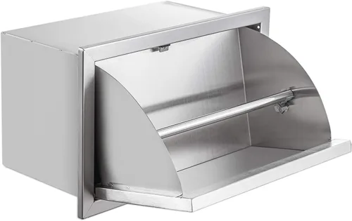 Miniatura 8 de Cajón de Cocina Exterior de 14 pulgadas de Ancho de Acero Inoxidable BBQ Cajón Triple Montaje Empotrado para Isla de Cocina Exterior