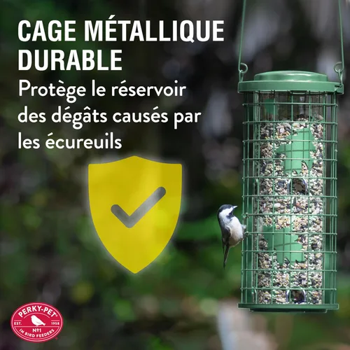 Miniatura 3 de Perky-Pet Comedero para pájaros de ardilla de 114G, a prueba de ardillas, para exteriores, decoración de jardín al aire libre Verde