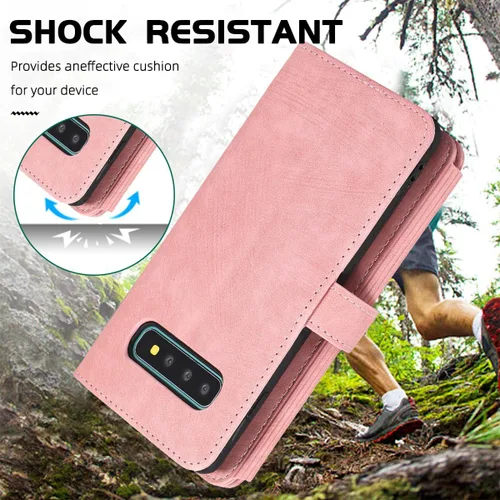 Miniatura 4 de Diseño para Samsung Galaxy S10 Crossbody Wallet Case con PU cuero tarjetero ranuras Kickstand cierre magnético Flip Folio Zipper Bolso Carcasas a