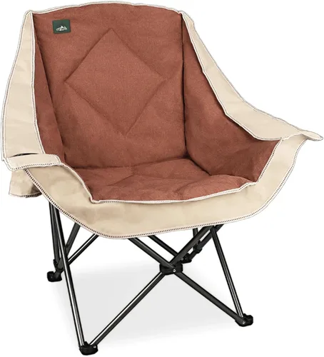 Miniatura 13 de Northroad Silla de camping plegable de gran tamaño, silla de césped acolchada para exteriores con soporte para tazas, bolsa de transporte