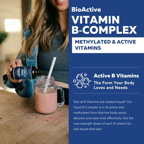 Miniatura 2 de BioActive Complejo de vitamina B, listo para el flujo sanguíneo, complejo B metilado, con metilfolato, 3 formas bioactivas de B12, BenfoPure® B1