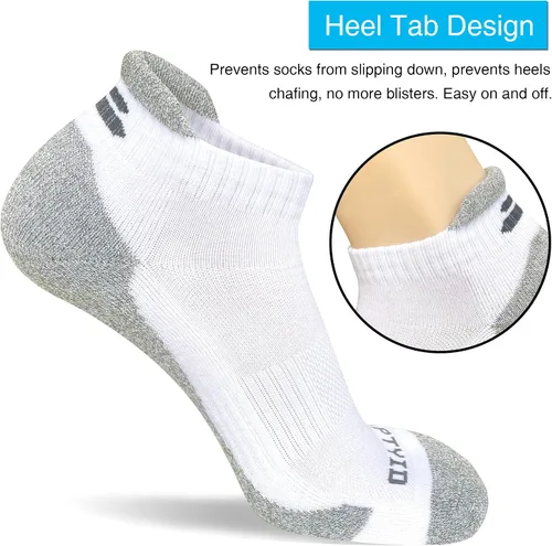 Miniatura 2 de APTYID Calcetines tobilleros acolchados para hombre (6 pares)