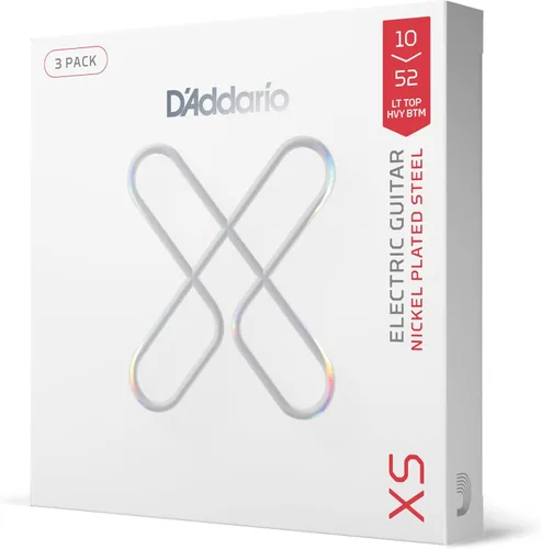 Miniatura 11 de D'Addario - Cuerdas de guitarra eléctrica con revestimiento de níquel XS, XSE1156, calibre Med Top/X-Heavy Bottom 11-56, juego de 6 cuerdas, paquete