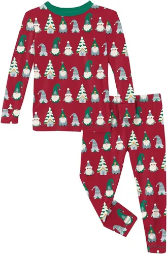 Miniatura 20 de KicKee Pants Conjunto de pijama de manga larga con estampado de piezas