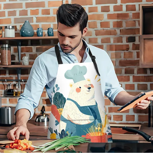Miniatura 8 de Delantal divertido con 2 bolsillos para hombres y mujeres, barbacoa, parrilla, delantales con babero ajustable, regalos, cocina, cocina de la cocina
