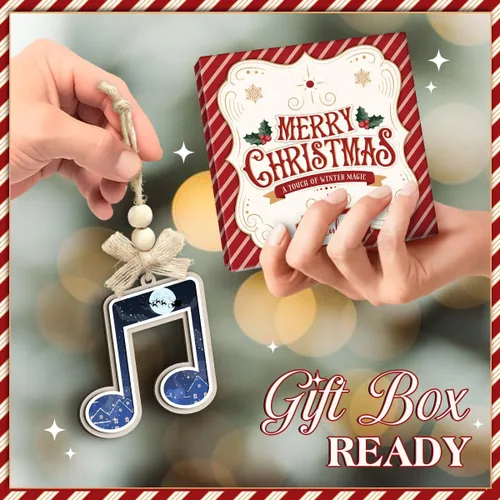 Miniatura 7 de Adorno de Navidad con notas musicales, adornos de notas musicales para músicos, amantes de la música, hombres y mujeres, idea de intercambio
