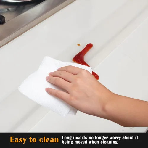 Miniatura 9 de Kindga - Cubierta de silicona para cubrir los espacios entre la mesada de la cocina y los electrodomésticos como la lavadora y la estufa, fácil
