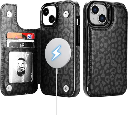 Miniatura 13 de HAOPINSH Funda tipo cartera para iPhone 14 con portarjetas, diseño de girasoles de bandera americana, tapa trasera abatible, folio, piel sintética