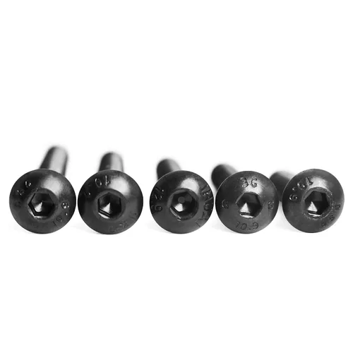 Miniatura 3 de Tornillos de cabeza de botón M5 x 0.787 in, 0.984 in, 1.181 in, 1.378 in, 1.575 in, cabeza de botón, acero de aleación de grado 10.9, acabado