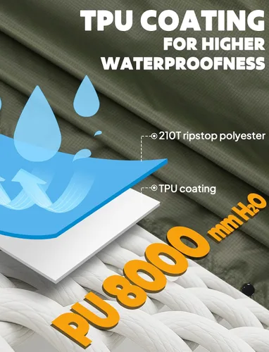Miniatura 3 de ANYOO Poncho de lluvia con capucha para adultos, impermeable, ligero, para hombres y mujeres, chaqueta de lluvia reutilizable para emergencias al