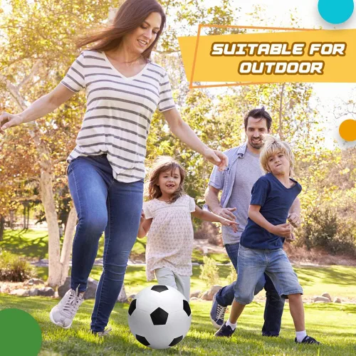 Miniatura 4 de Mini pelotas de fútbol de 6 pulgadas para niños pequeños, 6 pulgadas de fútbol pequeño para mini aro, kickball suave juego deportivo para interiores