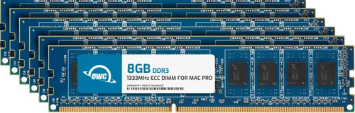 Miniatura 10 de OWC Módulo de actualización de memoria SDRAM DDR3 ECC PC3-10600 1333MHz CL9 SDRAM de 8 GB (2 x 4 GB) compatible con modelos Mac Pro Nehalem