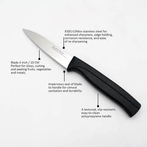 Miniatura 2 de Cuchillo de Utilidad de Cocina - MATTSTONE HILL Cuchillo Mondador de 4 Pulgadas, Cuchillo Pequeño para Frutas y Verduras, Hoja de Acero Alemán