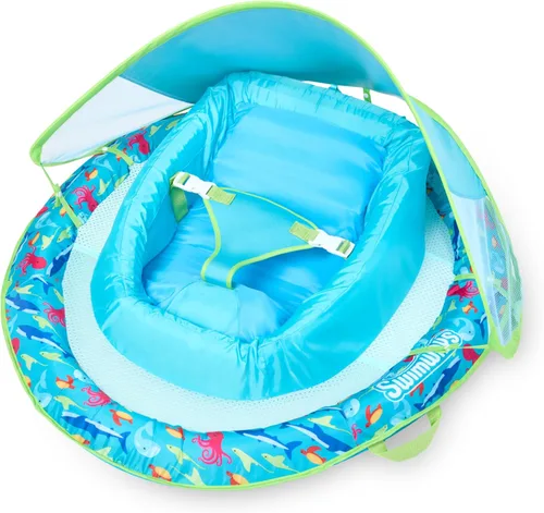 Miniatura 8 de SwimWays Infant Spring Float, Baby Pool Float with Canopy & UPF Protection, Swim Training PFD, Swimming Pool Accessories for Babies 3-9 Months 2