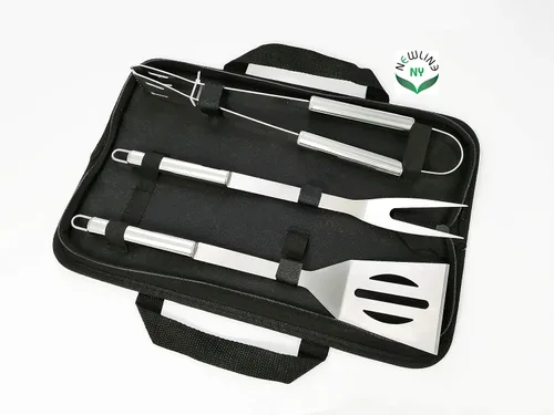 Miniatura 2 de NewlineNY - Kit de herramientas para barbacoa de acero inoxidable (juego de 3 piezas)