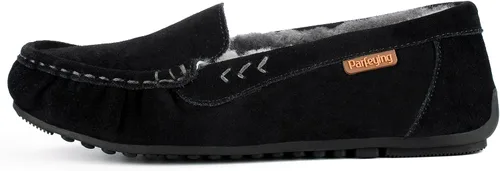 Miniatura 7 de Parfeying Mocasines de piel de oveja para mujer, mocasines estilo de conducción de espuma viscoelástica de gamuza de vaca